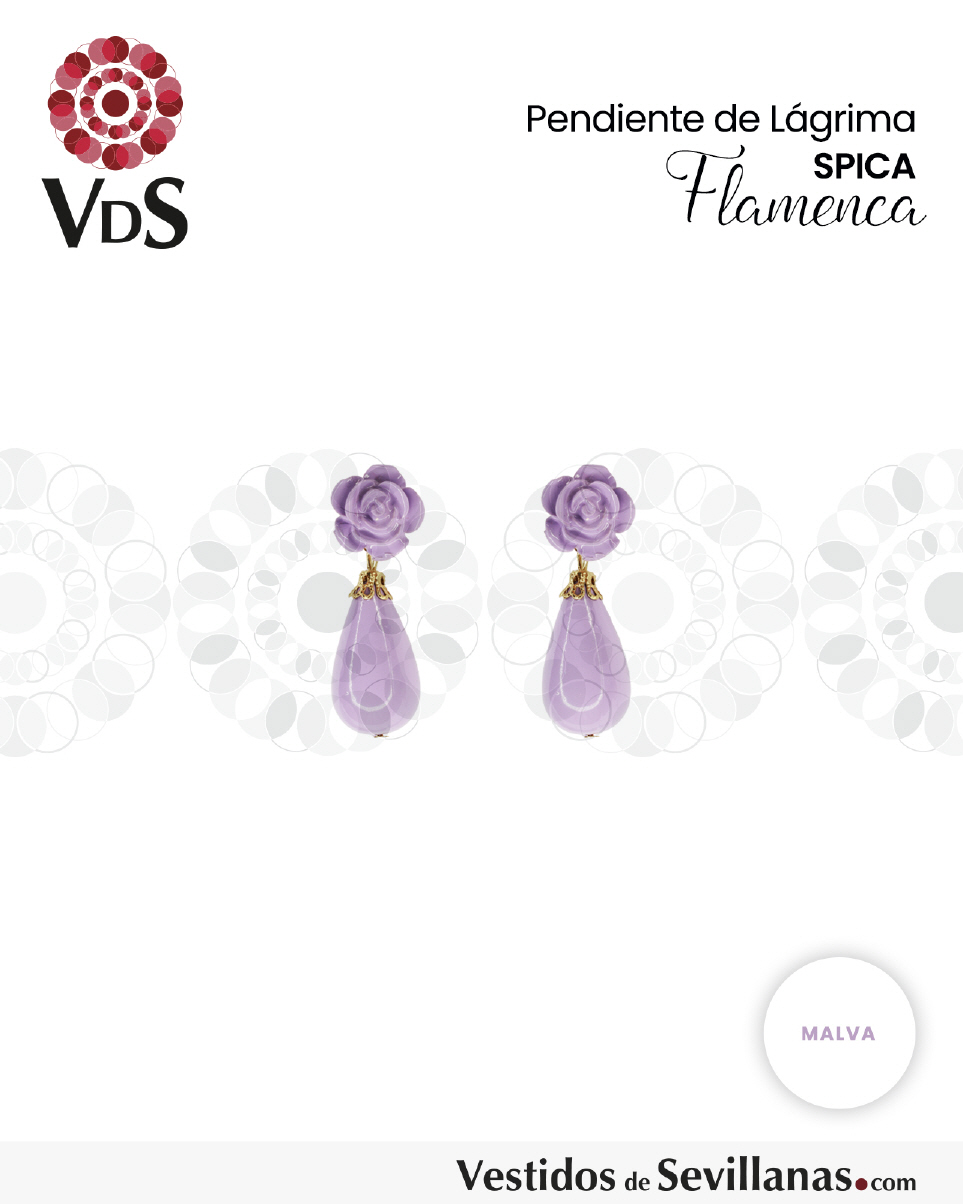 Pendientes de flamenca para ni&ntilde;a