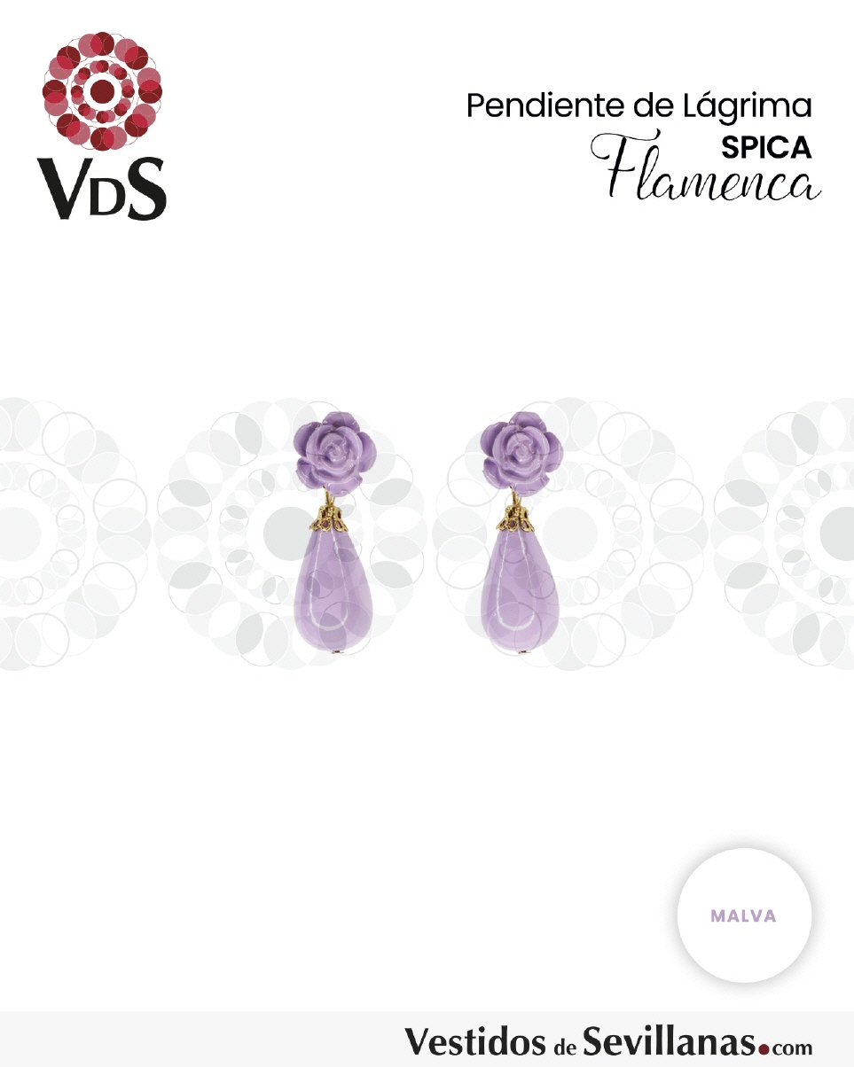 Pendiente SPICA  Rosa/L&aacute;grima T.XS_3col