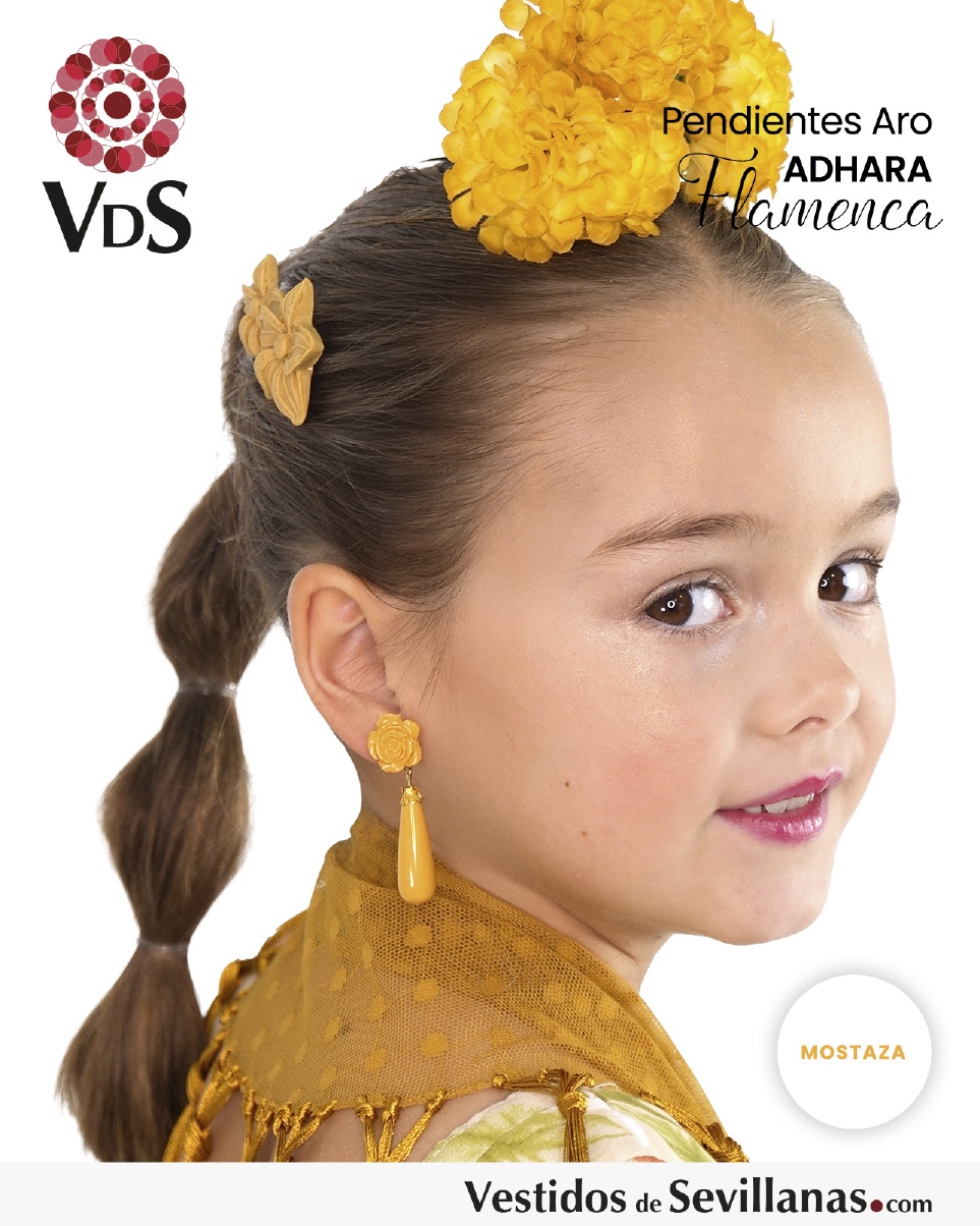 Pendiente ADHARA Rosa/L&aacute;grima T.M_3col