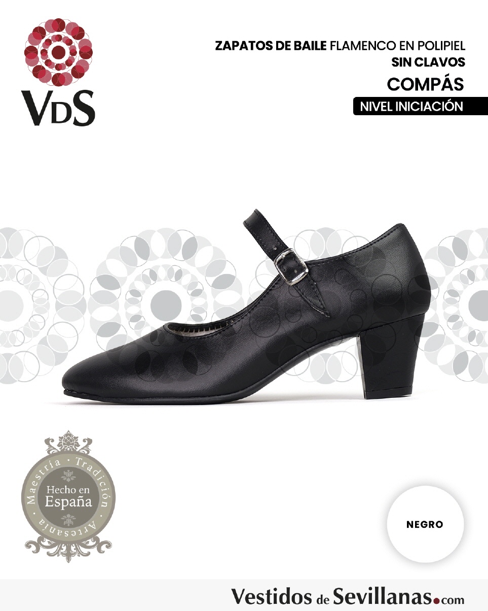 Zapato Flamenco COMP&Aacute;S Polipiel_3col