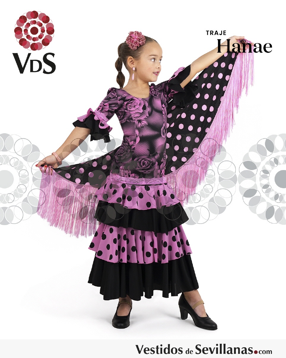 Traje de baile Niña HENAE (4Volantes)_3col