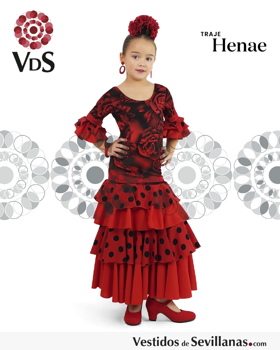 Traje de baile Niña HENAE (4Volantes)_3col