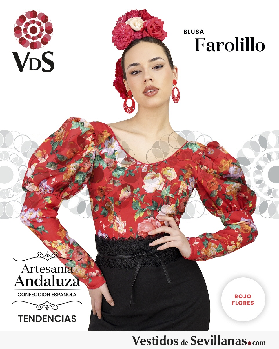 Blusa FAROLILLO, en Strech Flores_3col