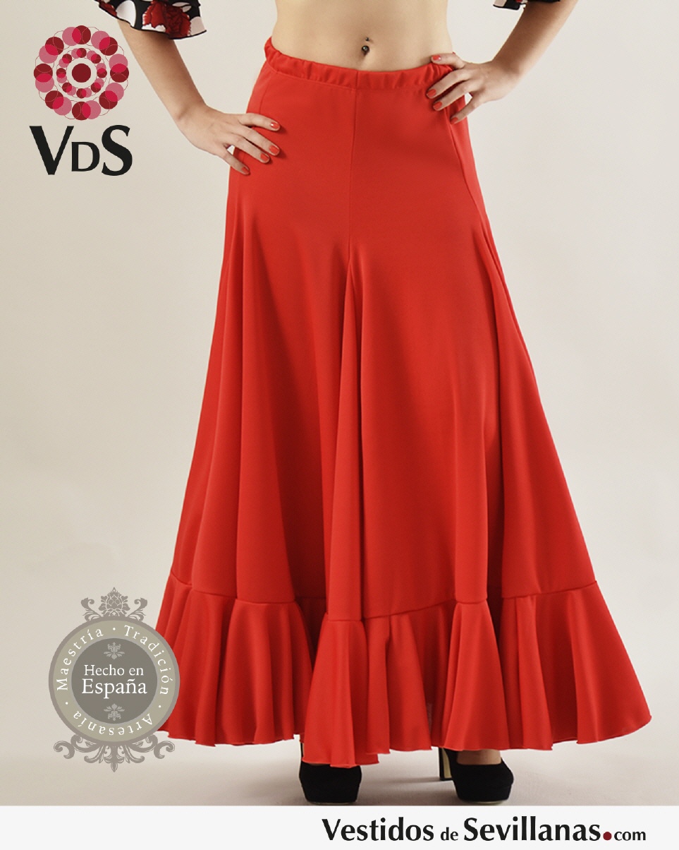 Falda flamenca roja con lunares  Faldas flamencas, Faldas, Ropa de baile