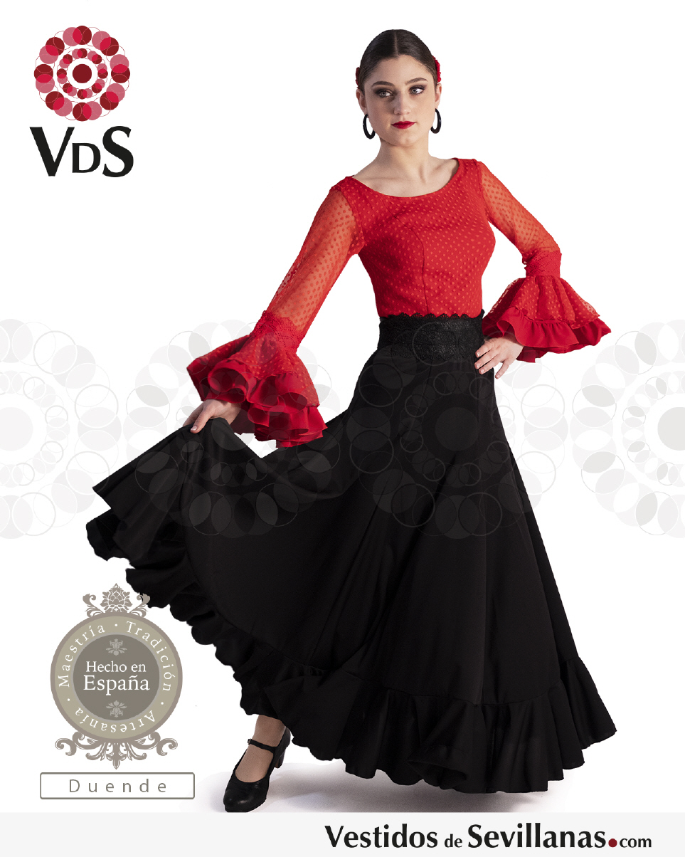 Vestidos de sevillanas, Faldas, Faldas flamencas