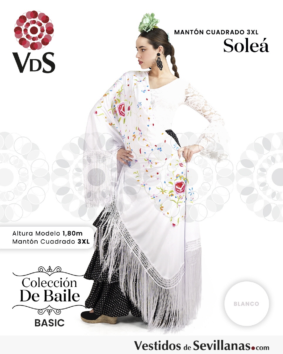 Mant&oacute;n Cuadrado  SOLE&Aacute; Bordado T.3XL_3col