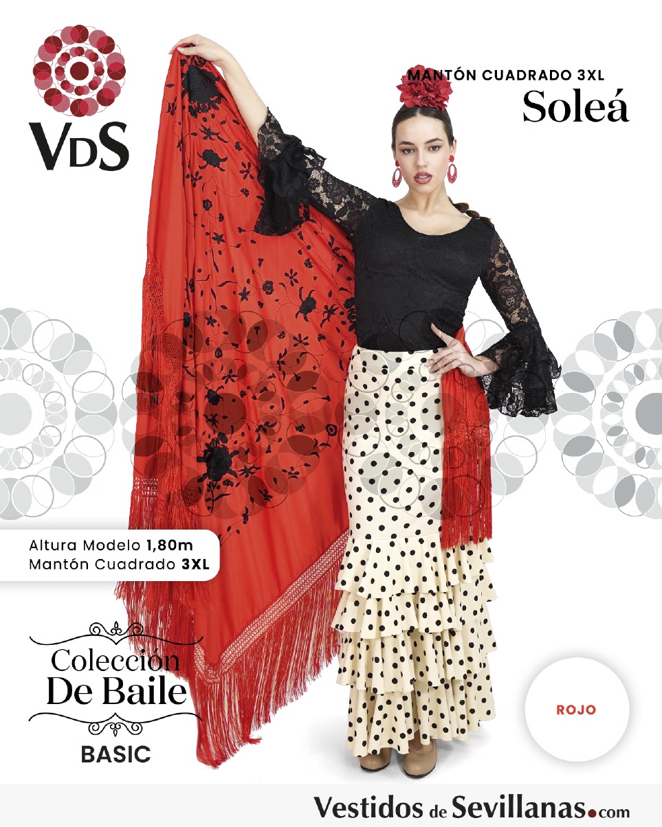 Mant&oacute;n Cuadrado  SOLE&Aacute; Bordado T.3XL_3col