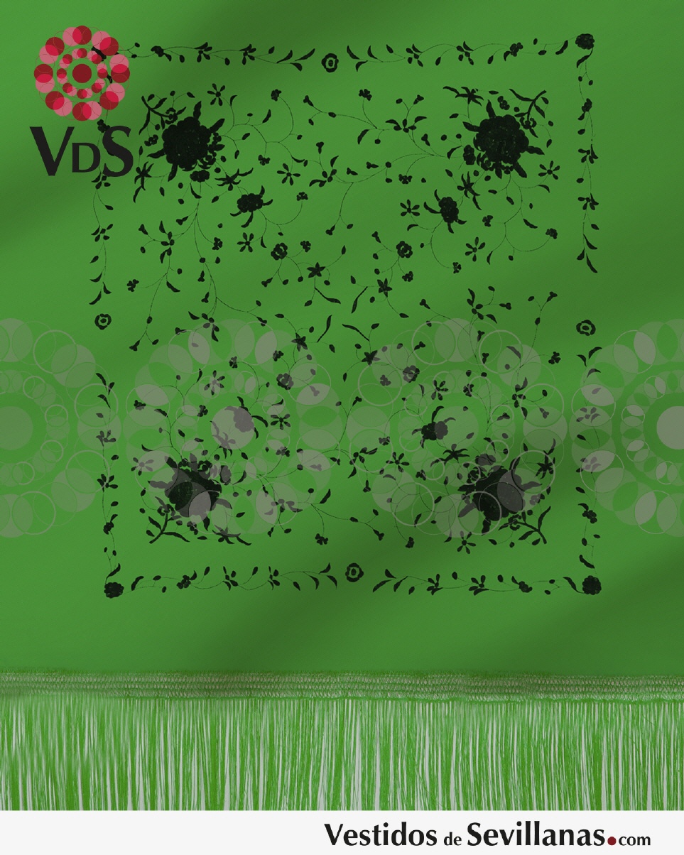 Mant&oacute;n Cuadrado  FLORA Bordado T.3XL_3col
