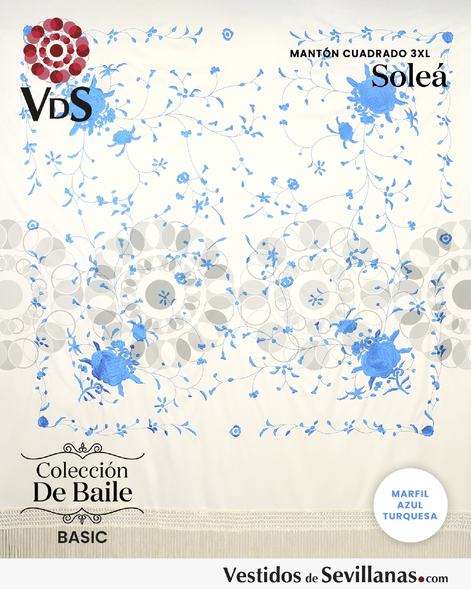 Mant&oacute;n Cuadrado  SOLE&Aacute; Bordado T.3XL_3col
