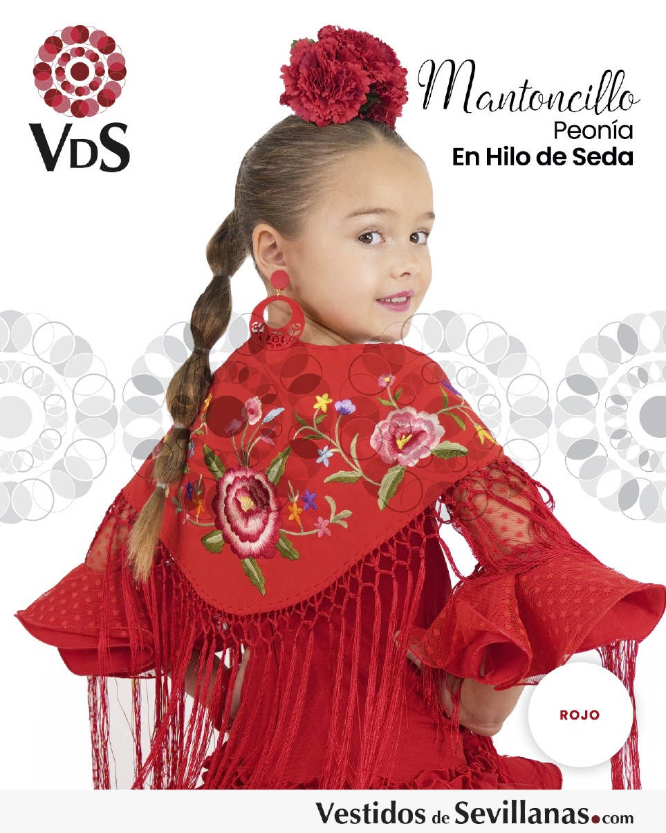 Mantoncillo PEON&Iacute;A Hilo de seda T.S_3col